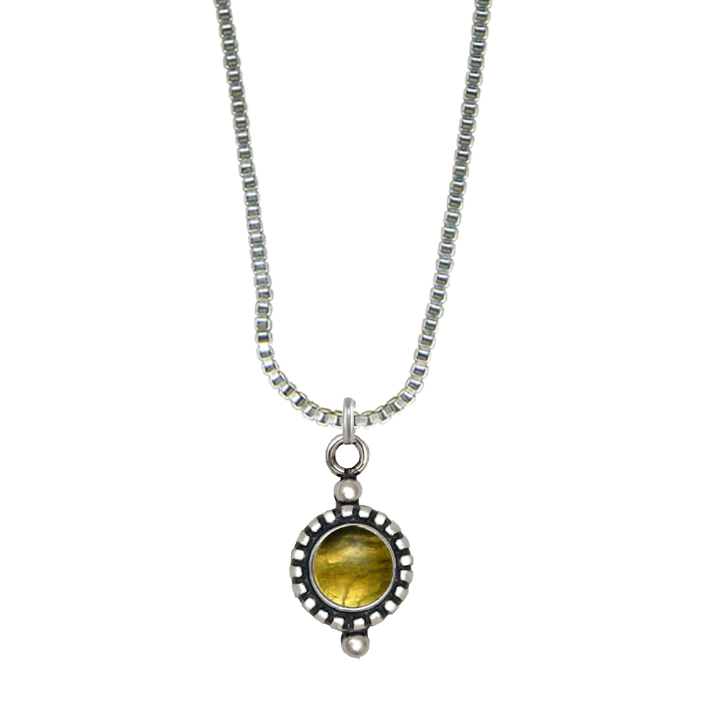Sterling Silver Little Citrine Pendant Necklace